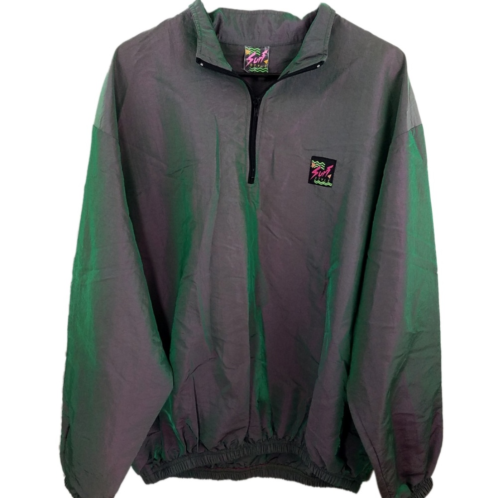 '90s Vintage Surf Style Iridescent Windbreaker S-L